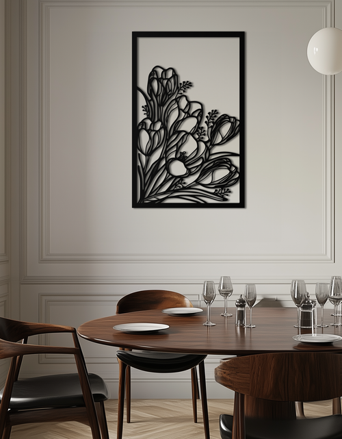 Load image into Gallery viewer, Floral Metal Wall Art – Elegant Botanical Home Decor - KAF219