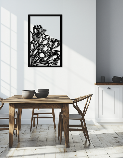 Load image into Gallery viewer, Floral Metal Wall Art – Elegant Botanical Home Decor - KAF219
