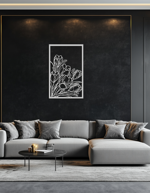 Load image into Gallery viewer, Floral Metal Wall Art – Elegant Botanical Home Decor - KAF219