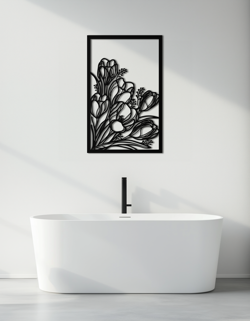 Load image into Gallery viewer, Floral Metal Wall Art – Elegant Botanical Home Decor - KAF219