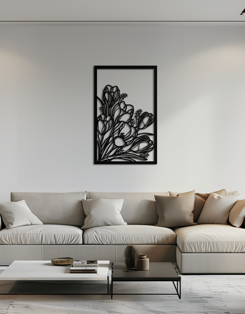 Load image into Gallery viewer, Floral Metal Wall Art – Elegant Botanical Home Decor - KAF219