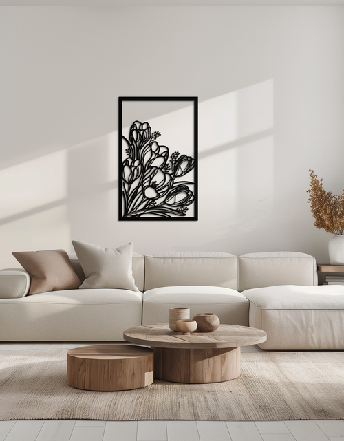 Load image into Gallery viewer, Floral Metal Wall Art – Elegant Botanical Home Decor - KAF219