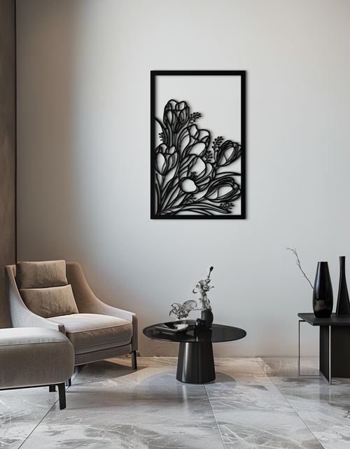 Load image into Gallery viewer, Floral Metal Wall Art – Elegant Botanical Home Decor - KAF219