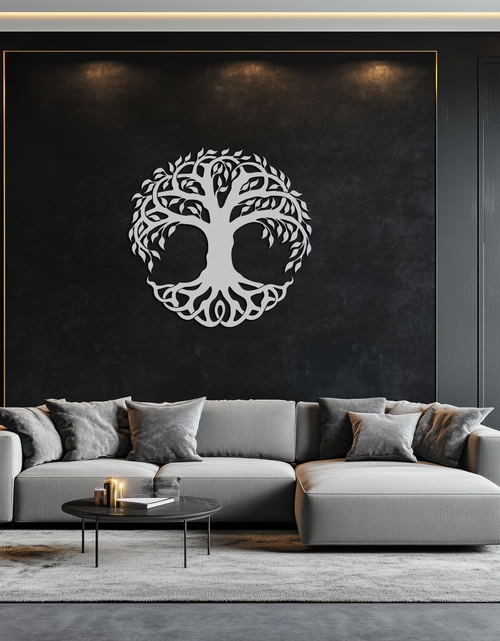 Load image into Gallery viewer, Tree of Life Metal Wall Art – Round Nature-Inspired Decor - KAF220