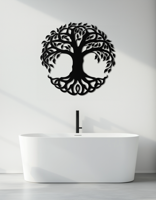 Load image into Gallery viewer, Tree of Life Metal Wall Art – Round Nature-Inspired Decor - KAF220