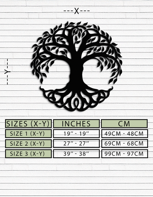 Load image into Gallery viewer, Tree of Life Metal Wall Art – Round Nature-Inspired Decor - KAF220