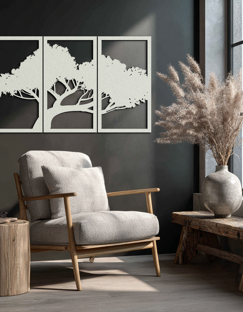 Load image into Gallery viewer, Tree Silhouette Metal Wall Art - Modern Nature-Inspired Decor - KAF222