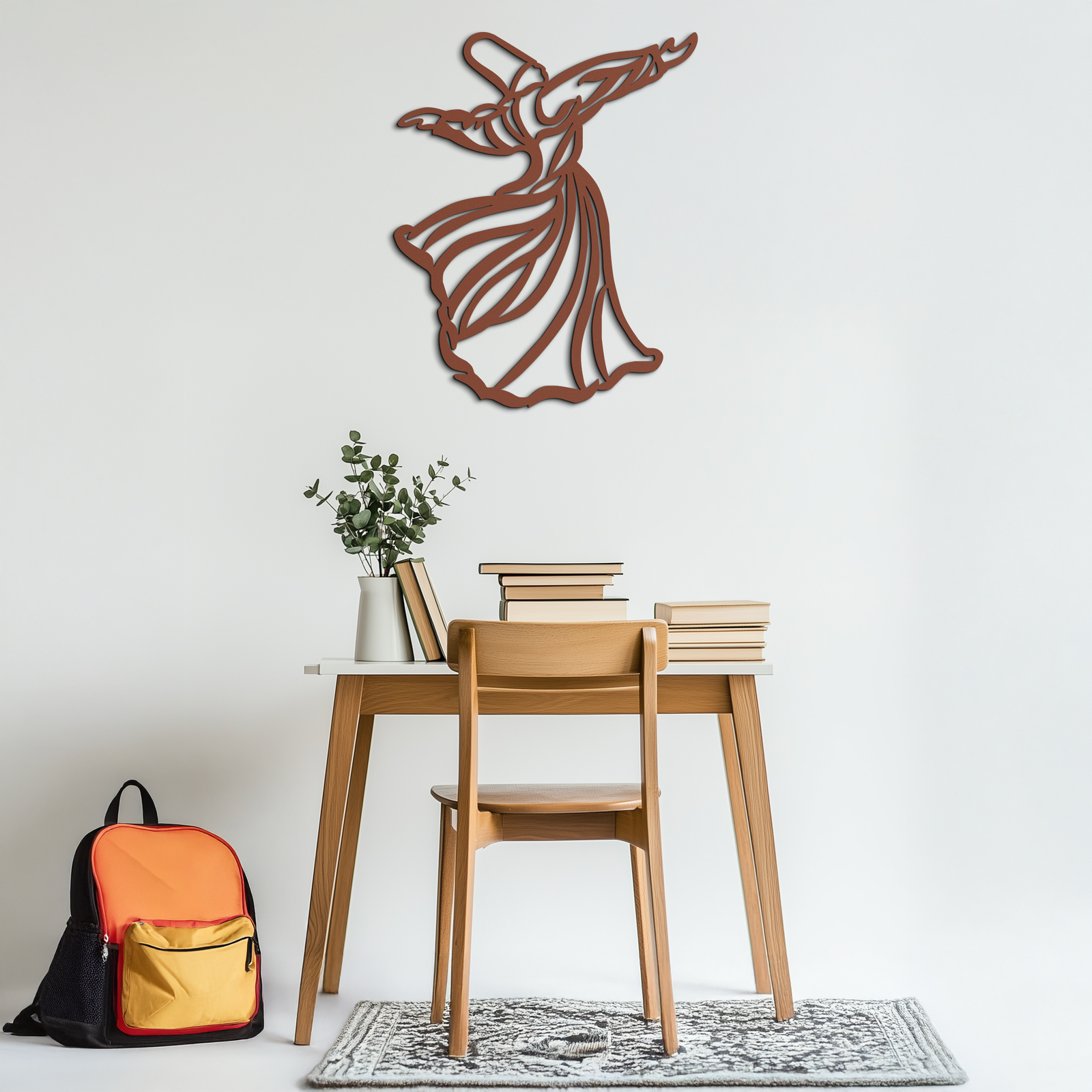 Semazen Metal Wall Art - Whirling Dervish Sufi Decor - KAF226