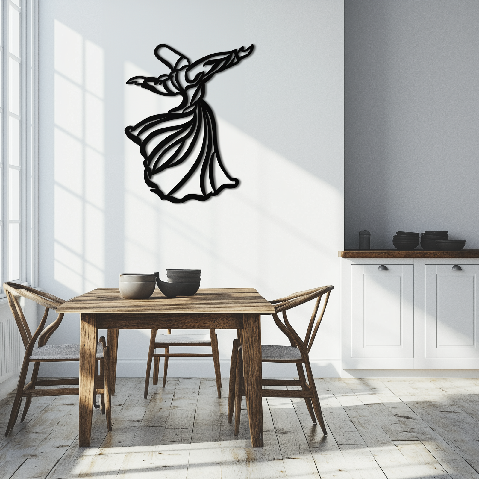 Semazen Metal Wall Art - Whirling Dervish Sufi Decor - KAF226