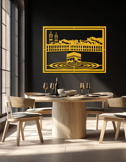 Load image into Gallery viewer, Kaaba Metal Wall Art - Sacred Islamic Wall Decor - KAF232