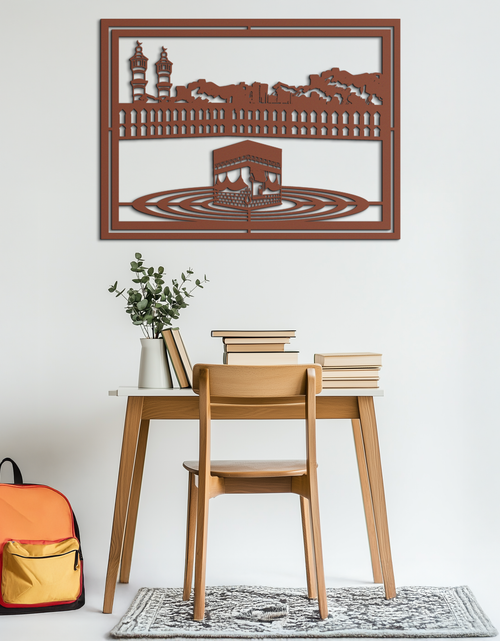 Load image into Gallery viewer, Kaaba Metal Wall Art - Sacred Islamic Wall Decor - KAF232