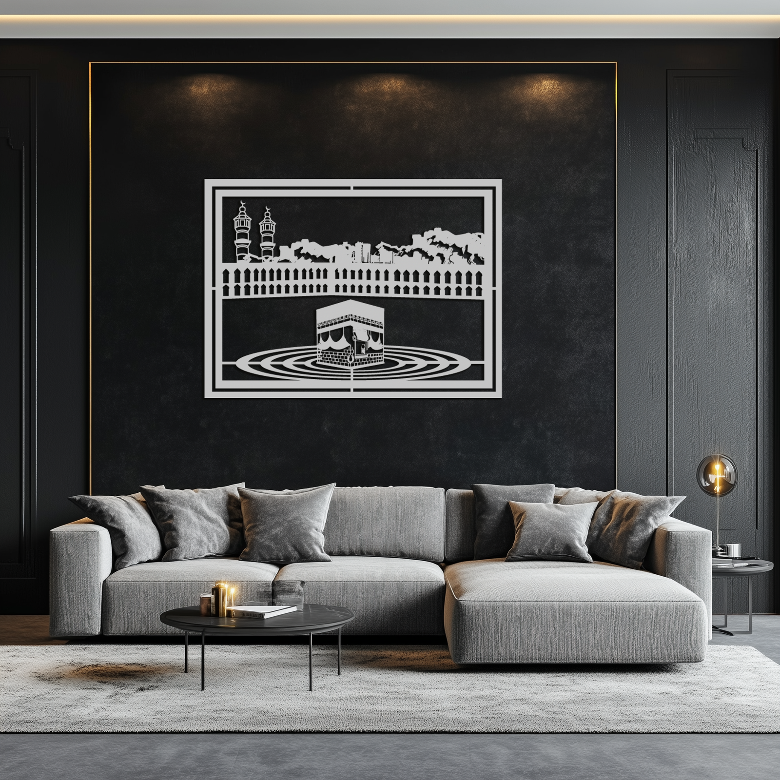 Kaaba Metal Wall Art - Sacred Islamic Wall Decor - KAF232