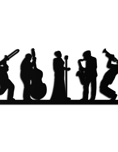 Load image into Gallery viewer, Jazz Band Metal Wall Art - Modern Musician Silhouette Decor- KAF254