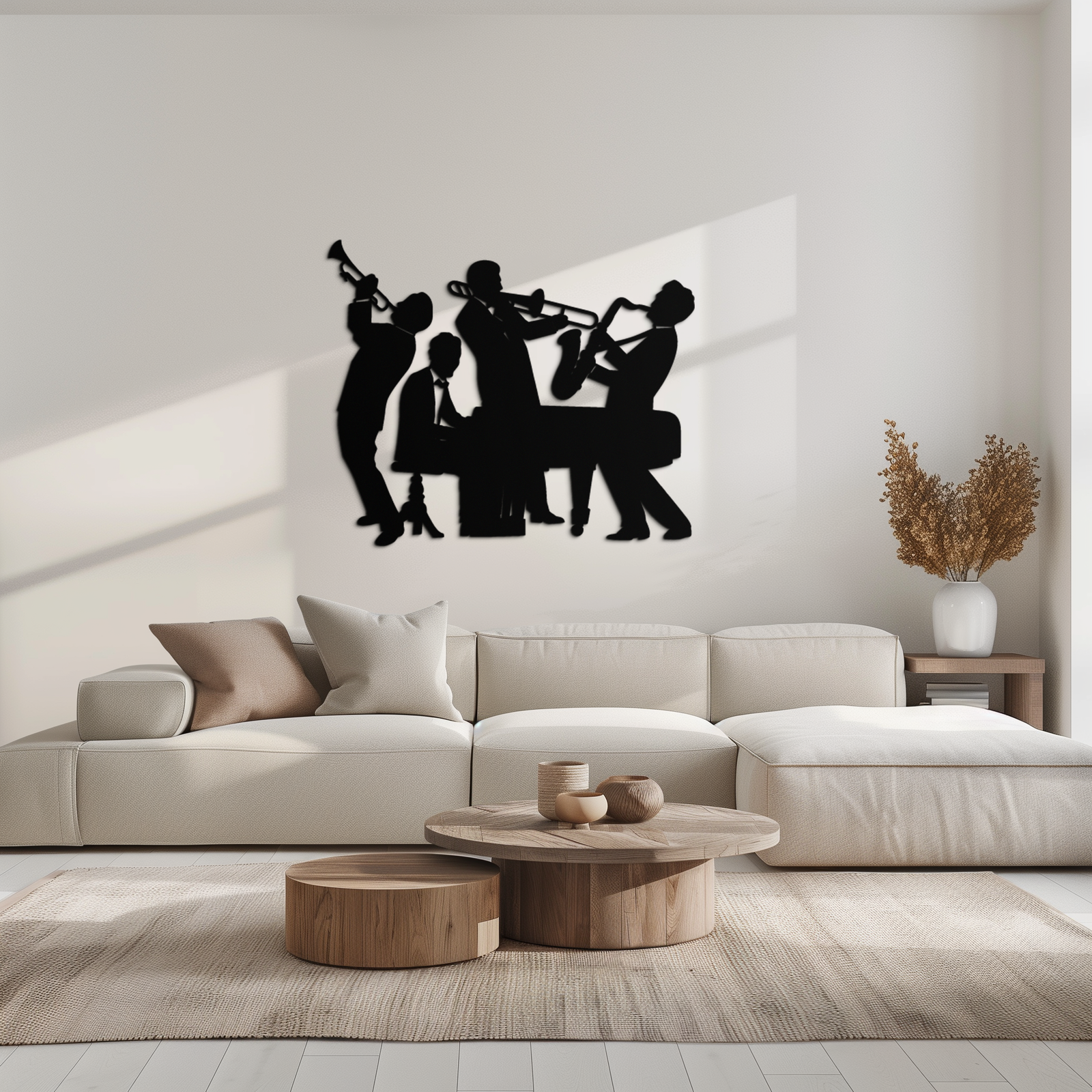Jazz Band Metal Wall Art - Modern Musical Silhouette Decor- KAF255