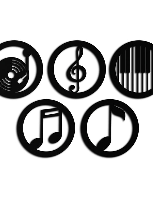 Load image into Gallery viewer, Music Notes & Instruments Wall Art - Modern Metal Music Decor- KAF257