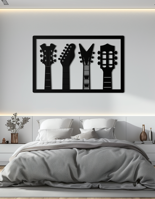 Load image into Gallery viewer, Guitar Neck Metal Wall Art - Modern Music Lover’s Decor- KAF258
