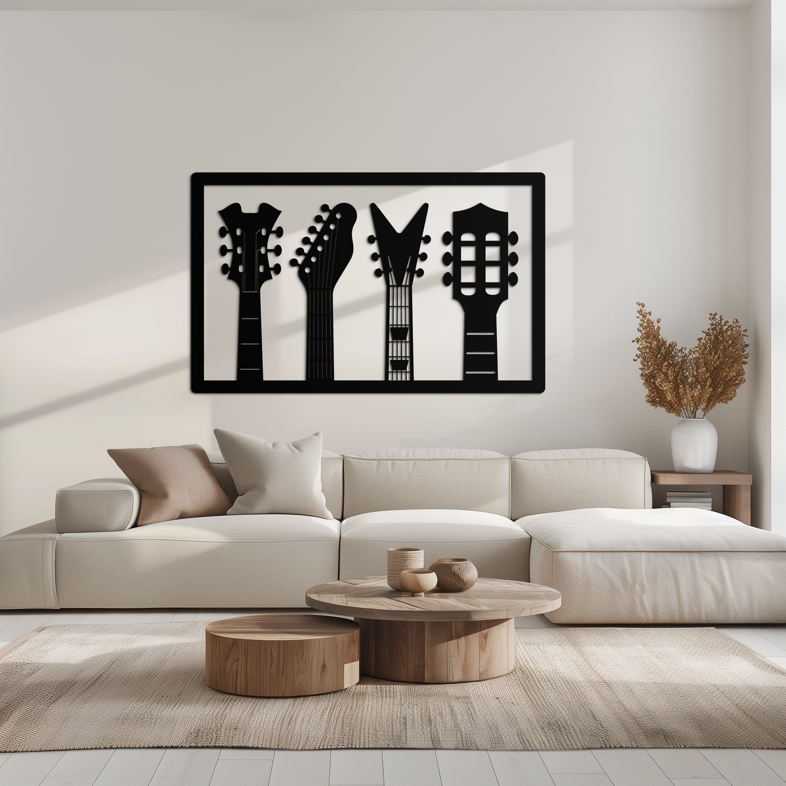 Guitar Neck Metal Wall Art - Modern Music Lover’s Decor- KAF258