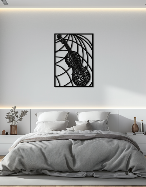 Load image into Gallery viewer, Ornamental Violin Metal Wall Art - Musical Instrument Decor- KAF259