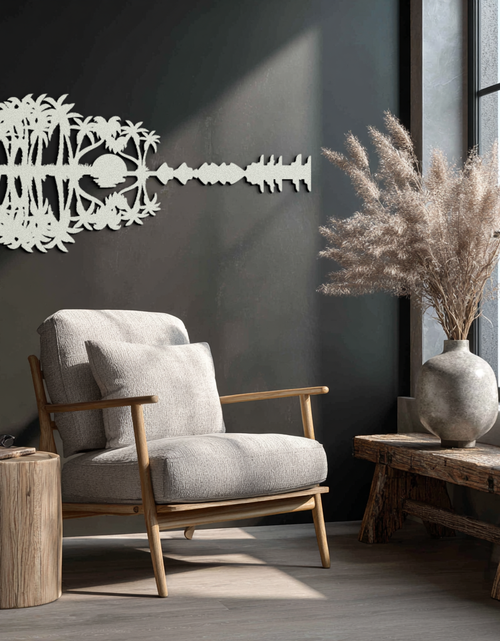 Load image into Gallery viewer, Sunset Guitar Metal Wall Art - Nature-Inspired Music Decor- KAF261