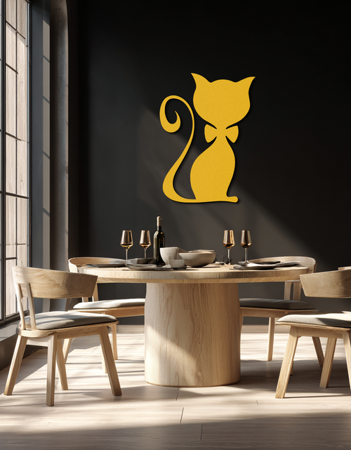Load image into Gallery viewer, Cute Cat Metal Wall Art – Minimalist Feline Decor - KAF268