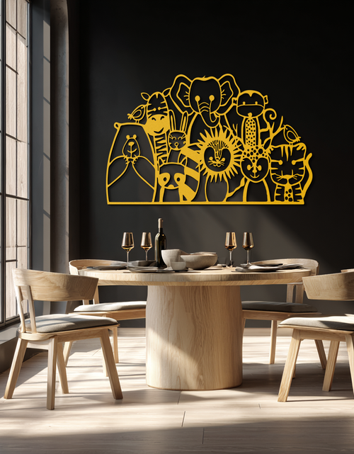 Load image into Gallery viewer, Cute Animal Metal Wall Art – Jungle & Safari Theme - KAF269