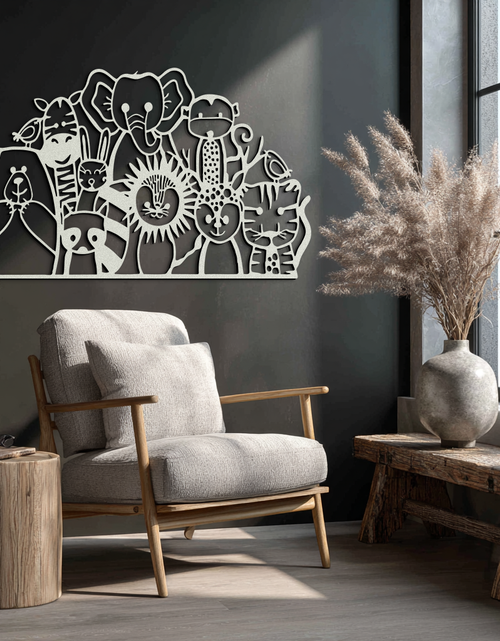 Load image into Gallery viewer, Cute Animal Metal Wall Art – Jungle & Safari Theme - KAF269