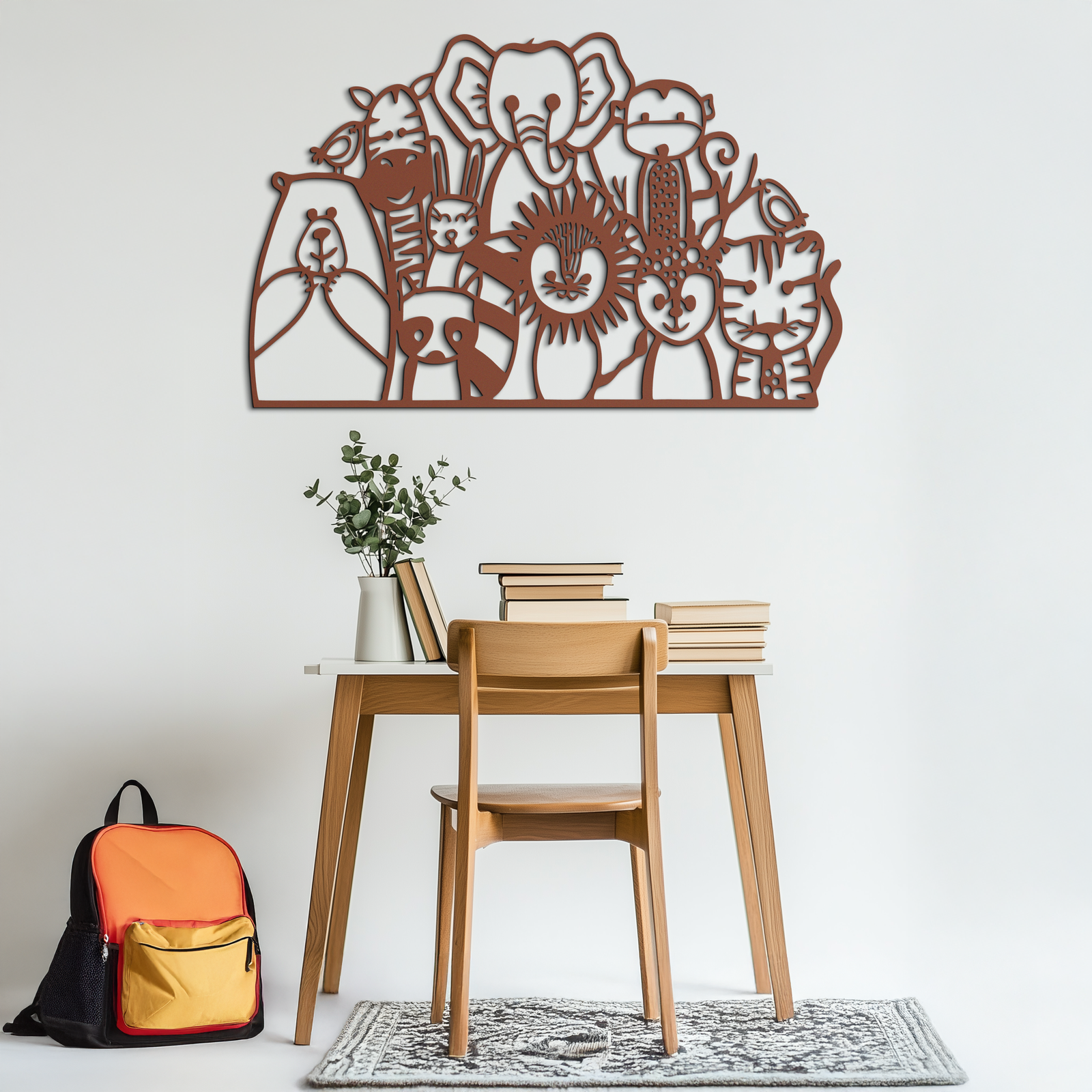 Cute Animal Metal Wall Art – Jungle & Safari Theme - KAF269