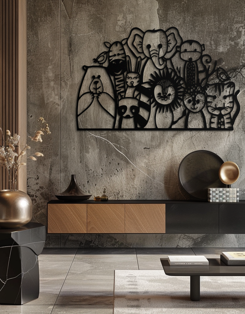 Load image into Gallery viewer, Cute Animal Metal Wall Art – Jungle & Safari Theme - KAF269