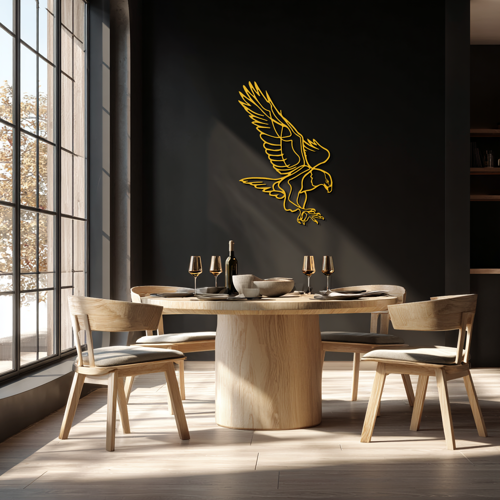 Eagle Metal Wall Art – Bold & Majestic Bird Decor - KAF271