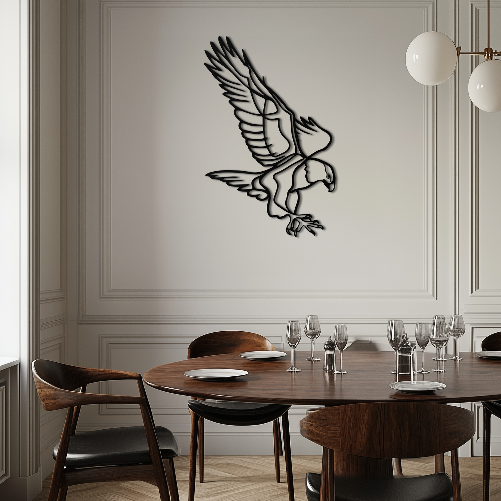 Eagle Metal Wall Art – Bold & Majestic Bird Decor - KAF271