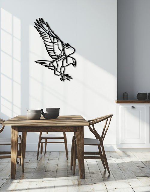 Load image into Gallery viewer, Eagle Metal Wall Art – Bold & Majestic Bird Decor - KAF271