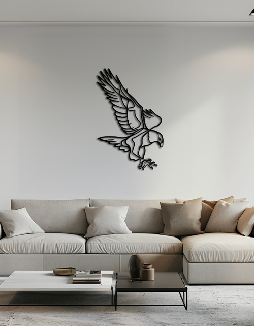 Load image into Gallery viewer, Eagle Metal Wall Art – Bold & Majestic Bird Decor - KAF271