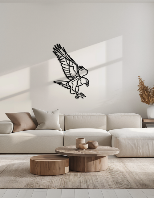 Load image into Gallery viewer, Eagle Metal Wall Art – Bold & Majestic Bird Decor - KAF271