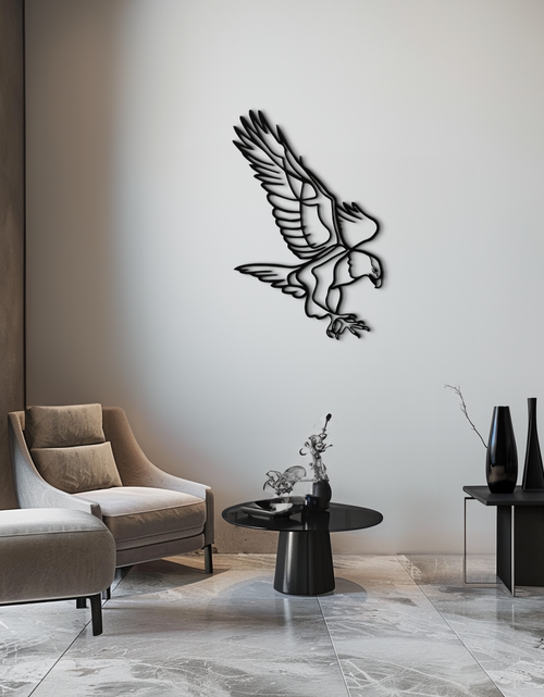 Load image into Gallery viewer, Eagle Metal Wall Art – Bold & Majestic Bird Decor - KAF271