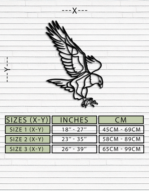 Load image into Gallery viewer, Eagle Metal Wall Art – Bold & Majestic Bird Decor - KAF271