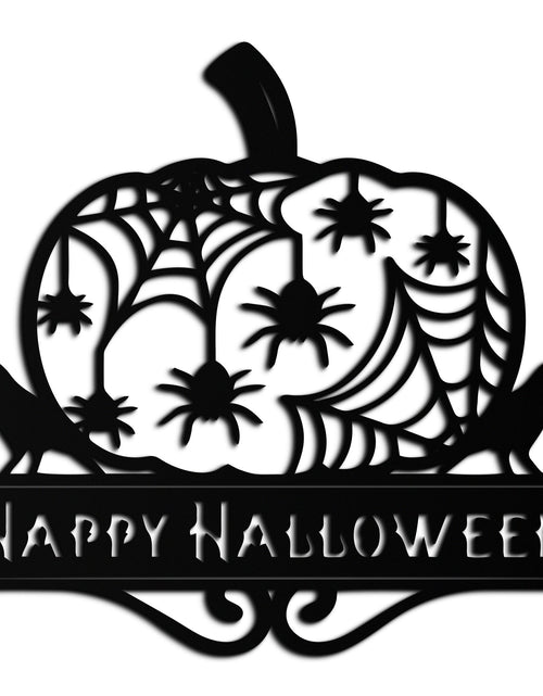 Load image into Gallery viewer, Happy Halloween Pumpkin Metal Wall Art - Spooky Home Decor - KAF275