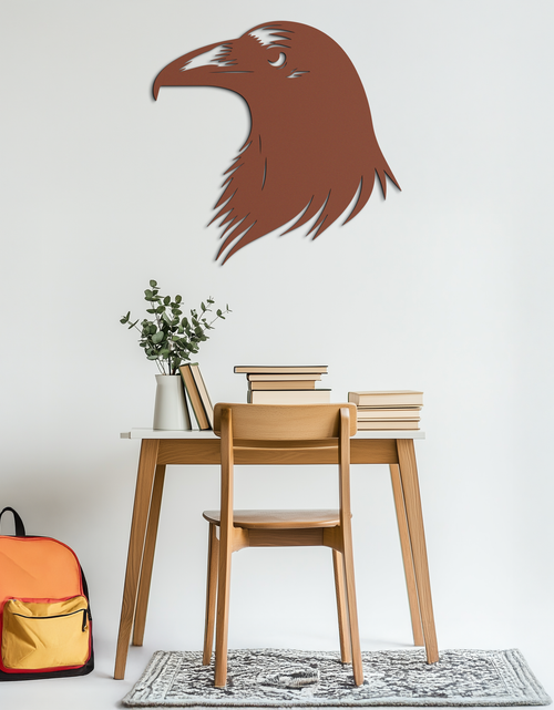 Load image into Gallery viewer, Raven Metal Wall Art - Mysterious Crow Silhouette Decor- KAF277