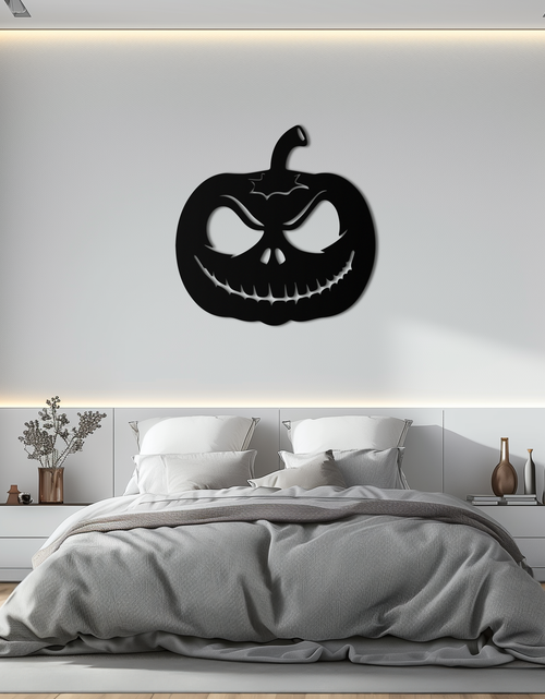 Load image into Gallery viewer, Pumpkin Metal Wall Art – Halloween Jack-O'-Lantern Decor- KAF282