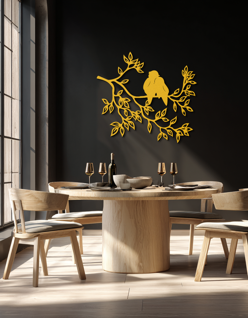 Load image into Gallery viewer, Love Birds Metal Wall Art - Romantic Silhouette Decor- KAF284