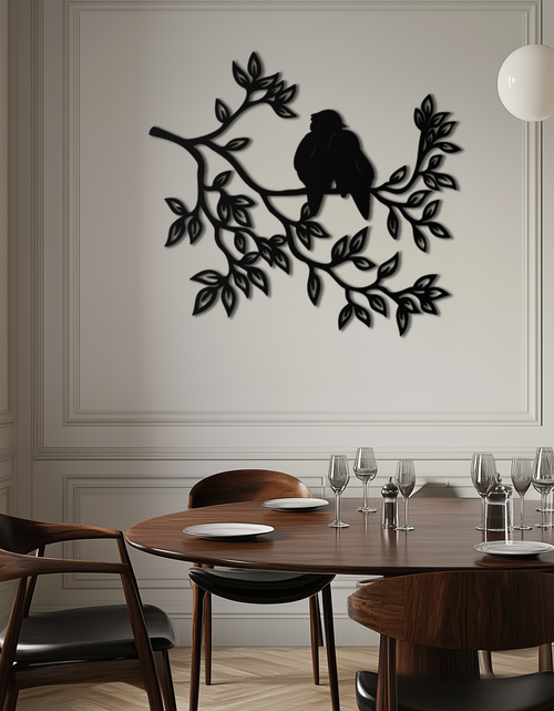 Load image into Gallery viewer, Love Birds Metal Wall Art - Romantic Silhouette Decor- KAF284