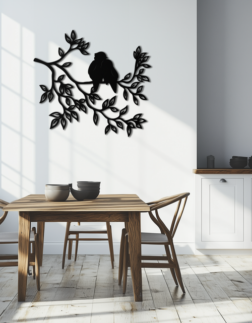 Load image into Gallery viewer, Love Birds Metal Wall Art - Romantic Silhouette Decor- KAF284