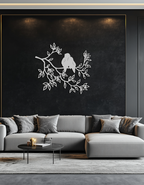 Load image into Gallery viewer, Love Birds Metal Wall Art - Romantic Silhouette Decor- KAF284