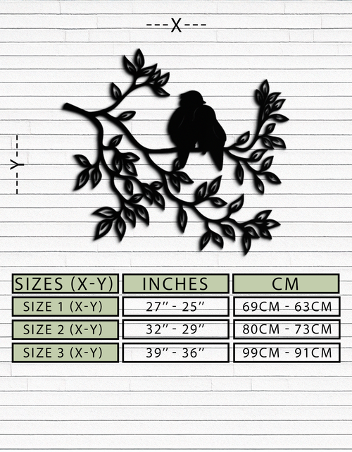 Load image into Gallery viewer, Love Birds Metal Wall Art - Romantic Silhouette Decor- KAF284