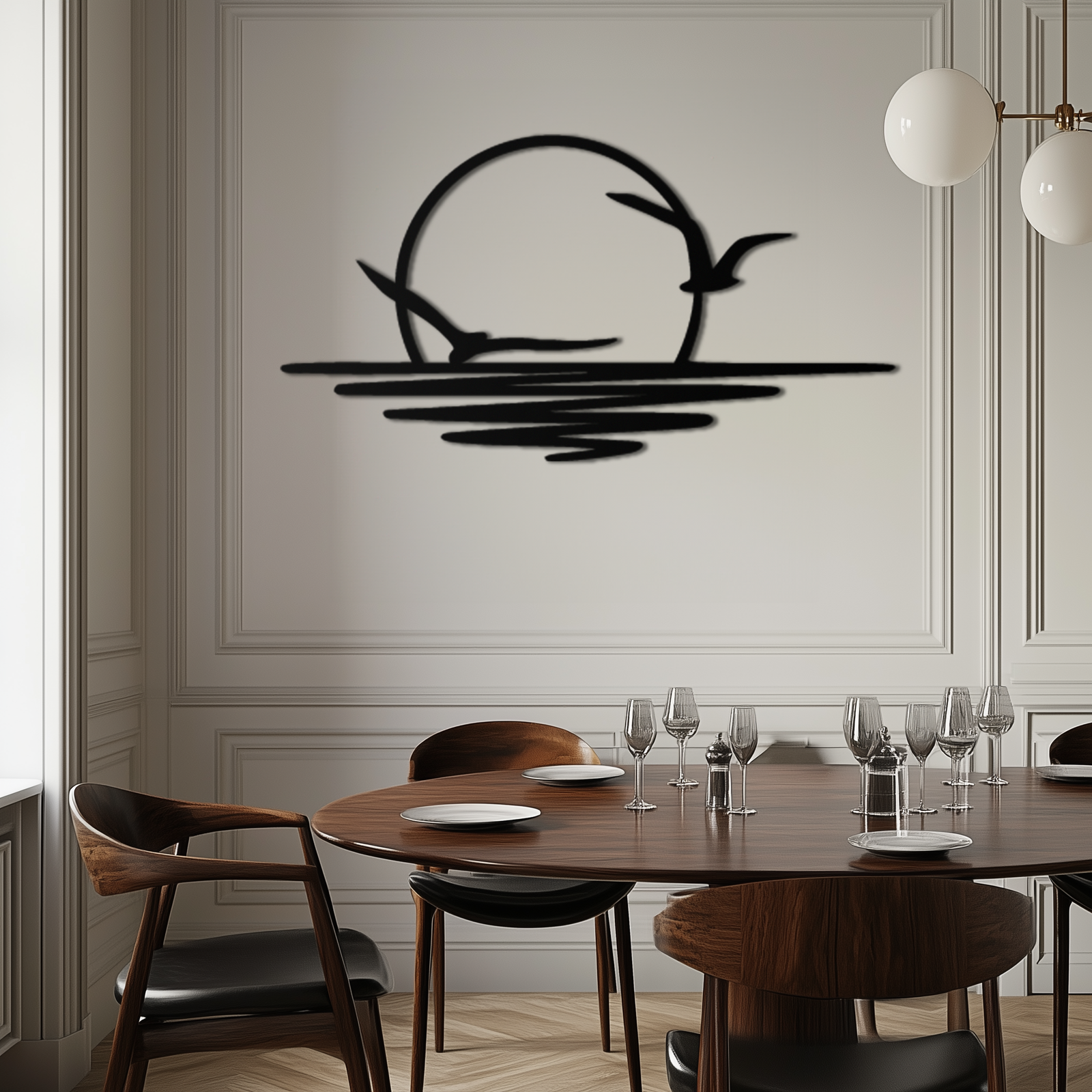 Seaside Sunset Metal Wall Art - Tranquil Ocean View Decor- KAF285