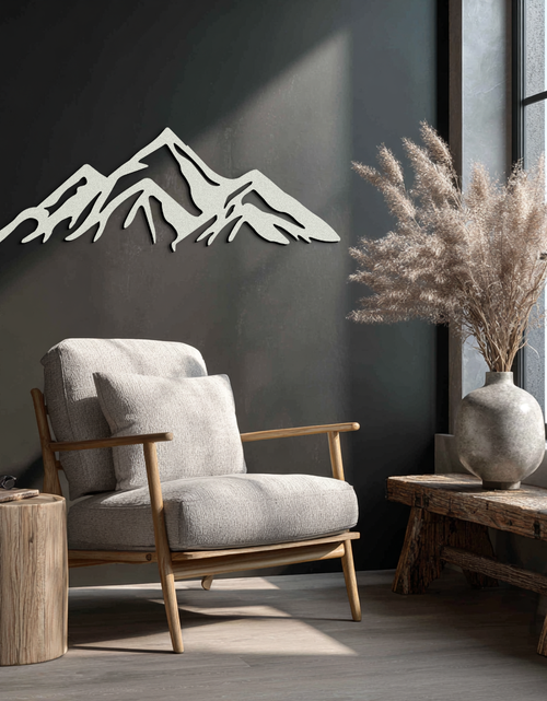 Load image into Gallery viewer, Mountain Metal Wall Art - Majestic Peak Silhouette Decor- KAF286