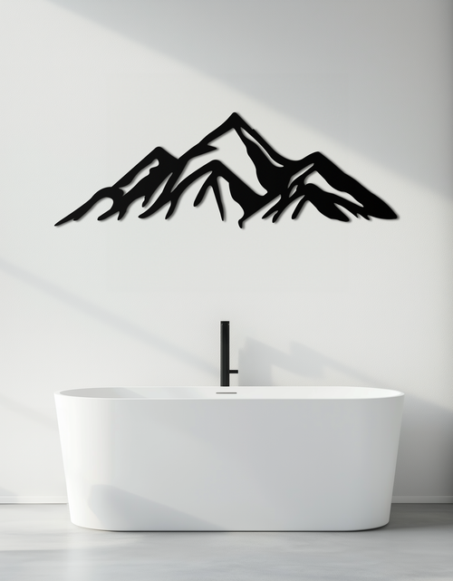 Load image into Gallery viewer, Mountain Metal Wall Art - Majestic Peak Silhouette Decor- KAF286