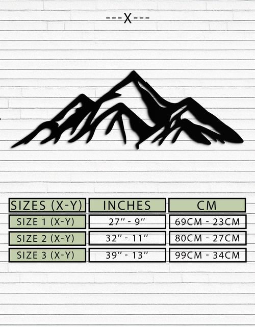Load image into Gallery viewer, Mountain Metal Wall Art - Majestic Peak Silhouette Decor- KAF286