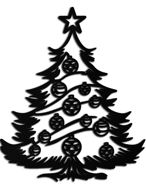 Load image into Gallery viewer, Christmas Tree Metal Wall Art - Festive Holiday Decoration- KAF296