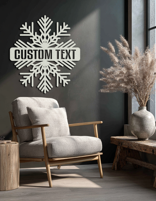 Load image into Gallery viewer, Custom Snowflake Metal Wall Art - Personalized Winter Decor- KAF297