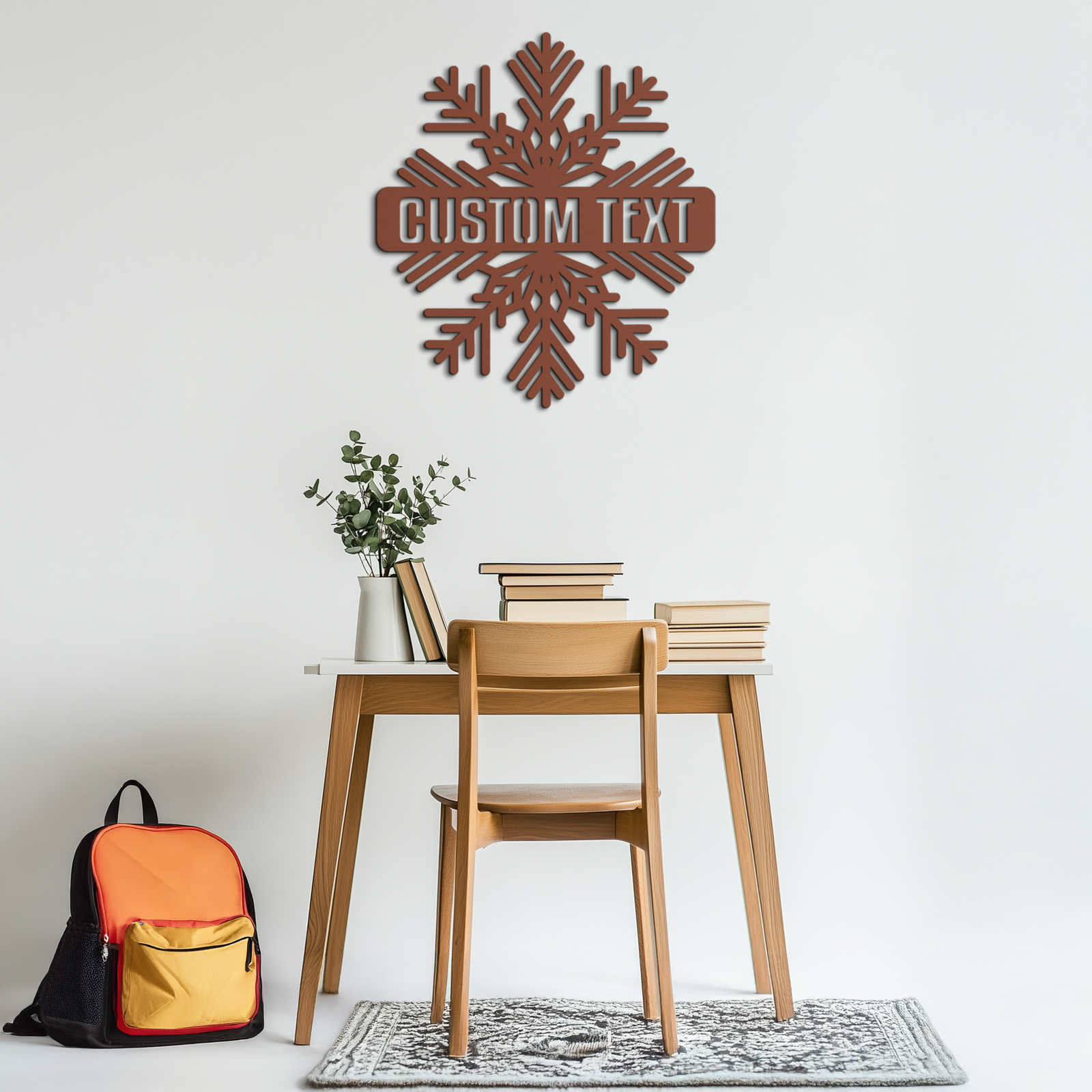 Custom Snowflake Metal Wall Art - Personalized Winter Decor- KAF297